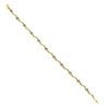 Image 2 : 14k TT Gold 0.25 ctw Bezel Set Diamond w/ Twisted Polished Link 7" Chain Bracele