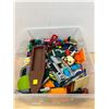 Image 10 : Bin of Lego with Mini Figures Minifigs - see all photos for details - bin approx: 13.5x11" & 8"T