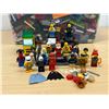 Image 1 : Bin of Lego with Mini Figures Minifigs - see all photos for details - bin approx: 13.5x11" & 8"T