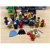 Image 4 : Bin of Lego with Mini Figures Minifigs - see all photos for details - bin approx: 13.5x11" & 8"T