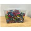 Image 7 : Bin of Lego with Mini Figures Minifigs - see all photos for details - bin approx: 13.5x11" & 8"T