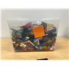 Image 9 : Bin of Lego with Mini Figures Minifigs - see all photos for details - bin approx: 13.5x11" & 8"T