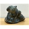 Image 2 : Signed Bobby Tarkirk Inuit Soapstone Sculpture Carving - Approx: 5"W 3.25"T see photos