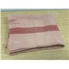 Image 1 : Tiny Small 1.5Pt All Wool Blanket Approx: 50x30.5" - has some marks - see all photos