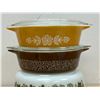 Image 2 : Lot of Pyrex Round Casseroles - 3 Dishes & 2 Lids Largest 2.5Qt - see all photos