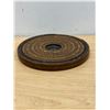 Image 7 : Vintage Threelane Round Cribbage Board Crib Board 7.75" - see all photos