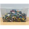 Image 10 : Bin of Lego with Mini Figures Minifigs - see all photos for details - bin approx: 20x13" & 11"T
