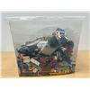 Image 11 : Bin of Lego with Mini Figures Minifigs - see all photos for details - bin approx: 20x13" & 11"T
