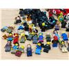 Image 4 : Bin of Lego with Mini Figures Minifigs - see all photos for details - bin approx: 20x13" & 11"T