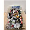 Image 13 : Bin of Lego with Mini Figures Minifigs - see all photos for details - bin approx: 23x14" & 11"T