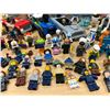 Image 5 : Bin of Lego with Mini Figures Minifigs - see all photos for details - bin approx: 23x14" & 11"T