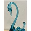 Image 2 : Vintage Aqua Blue Canadian Art Glass Swan Bird - Approx: 9.25"T