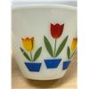 Image 2 : Vintage Fire King Ivory Tulips Grease Jar - couple small knicks - Approx: 5.5"W see all photos