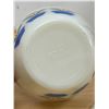Image 6 : Vintage Fire King Ivory Tulips Grease Jar - couple small knicks - Approx: 5.5"W see all photos