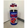 Image 1 : Tin Metal Buffalo Bills Waste Basket Trash Can - Can approx: 19.5"T 10.75"W