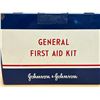 Image 2 : Vintage Painted Metal Johnson & Johnson First Aid Kit / Storage Box - Approx: 13 x 9 x 2.5"