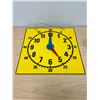 Image 8 : Vintage Thick Plastic Manual Clock / Teaching Aid - Approx: 15.75"