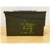 Image 1 : Vintage Military Metal Ammo Box Ammunition - 420 Cartridges M80 12x6" & 7.5"T