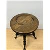 Image 2 : Vintage Wood Glass Ball Feet Adjustable Piano Stool - Seat 14" wide - Seat height 18.5-21.5"