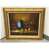 Image 1 : Signed Original Still Life Painting - Larger, frame approx: 31.5x27.75" see all photos