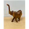 Image 1 : Large Wood Carved Elephant Sculpture - Approx: 13"W 15.5"T - see all photos