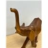 Image 2 : Large Wood Carved Elephant Sculpture - Approx: 13"W 15.5"T - see all photos