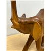 Image 3 : Large Wood Carved Elephant Sculpture - Approx: 13"W 15.5"T - see all photos