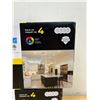 Image 2 : 2 Packs of 4 LED Ultra Slim Recessed Lights 4"