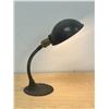 Image 1 : Vintage Cast Base Metal Gooseneck Desk / Task Lamp - new wiring, works Approx: 17.5"T