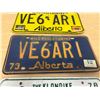 Image 3 : 3 Canadian License Plates - Yukon & Alberta - see all photos