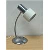 Image 2 : Mid Century Chrome / Metal Gooseneck Task Lamp - nice, works. 15"
