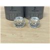 Image 2 : 2 Swarovski Crystal Candle Holders - smaller 1.25"T