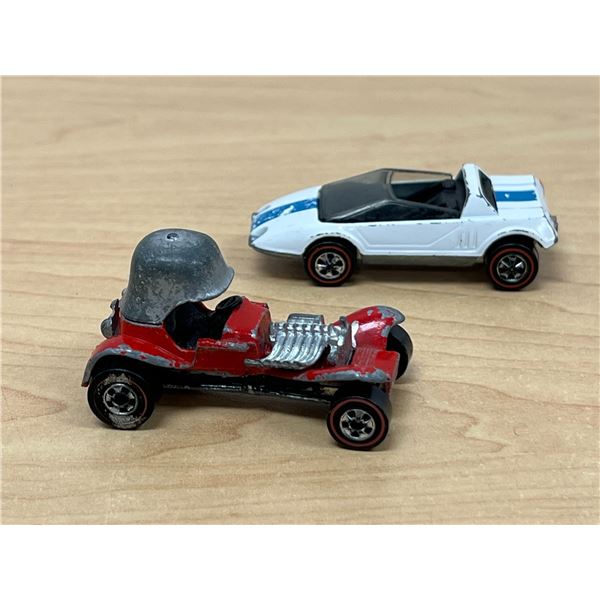 Hot Wheels Redlines 1969 Red Baron & 1969 Jack Rabbit - see all photos
