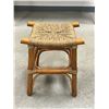Image 1 : Woven Bamboo Stool / Ottoman 16x12" & 18" tall