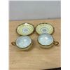 Image 3 : 2 Unusual Hand Painted Castle Japan Teacups & Saucers - see all photos
