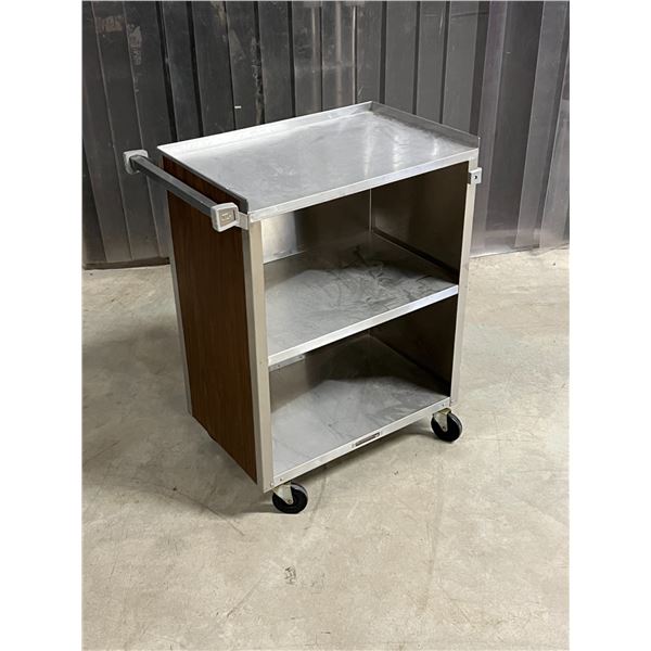 Stainless Steel Rolling Utility Cart on Casters  - Approx: 27.5x15.5" & 33"T