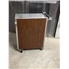 Image 5 : Stainless Steel Rolling Utility Cart on Casters  - Approx: 27.5x15.5" & 33"T