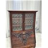 Image 3 : Antique Oak Drop Front Secretary Desk / Cabinet - Approx: 32x16.5" & 67.5"T see all photos