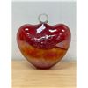 Heart Shaped Art Glass Décor piece - Hangable Approx: 6"W 6.5"T