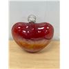 Image 2 : Heart Shaped Art Glass Décor piece - Hangable Approx: 6"W 6.5"T