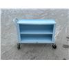 Image 2 : Baby Blue Metal Utility Cart on Casters, couple dings Approx: 39x12" & 28"T see all photos