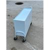 Image 5 : Baby Blue Metal Utility Cart on Casters, couple dings Approx: 39x12" & 28"T see all photos
