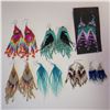Image 1 : Stunning Hand Beaded Earring Lot - see description and photos