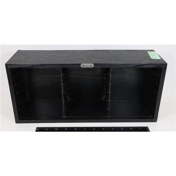 NINTENDO NES 18 GAME WOODEN STORAGE CASE HOLDER