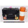 Image 1 : VINTAGE ALADDIN BLACK LUNCHBOX WITH THERMOS