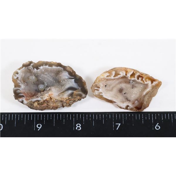 TWO GEODE ROCK SAMPLES