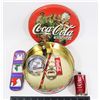 Image 1 : VINTAGE COCA COLA TIN FULL OF ASSORTED COCA COLA