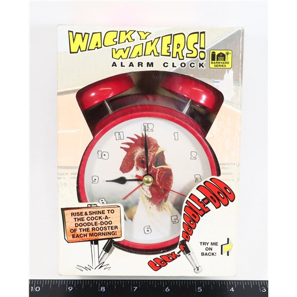 NEW WACKY WAKERS ALARM CLOCK - ROOSTER