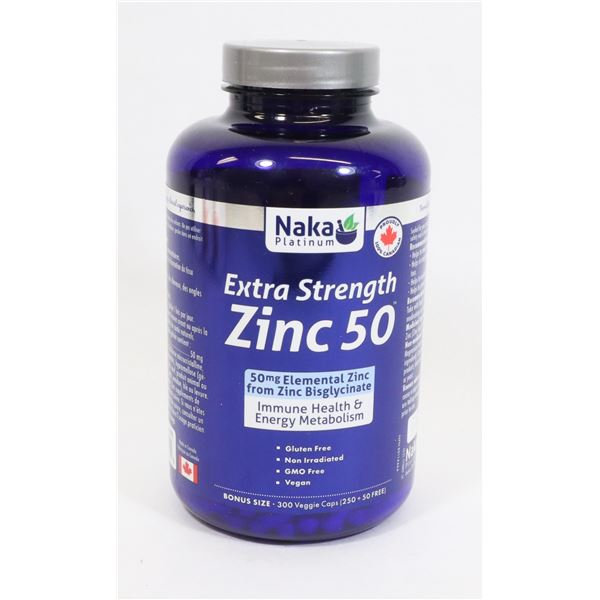 NEW NAKA PLATINUM EXTRA STRENGTH ZINC 50, 50MG
