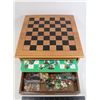 Image 1 : HEAVY WOODEN TABLETOP GAMEBOX MULTIPLE GAMES AND